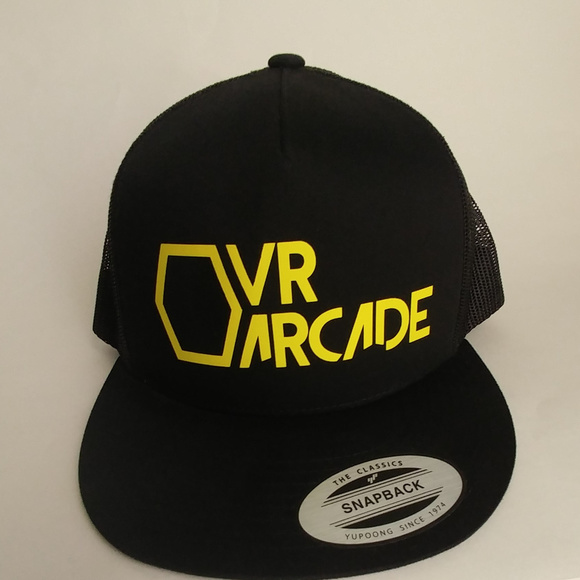 Yupoong Accessories Nwot Vr Arcade Black And Yellow Trucker Mesh